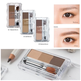 [ใส่โค้ด INCLL99 ลดสูงสุด 100.-] Canmake mix eyebrow พาเลทเขียนคิ้วแบบฝุ่น