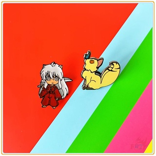 ★ เข็มกลัด ลายการ์ตูนอนิเมะ Inuyasha &amp; Kirara ★ เข็มกลัดเคลือบ Doodle สําหรับติดกระเป๋าเป้สะพายหลัง 1 ชิ้น