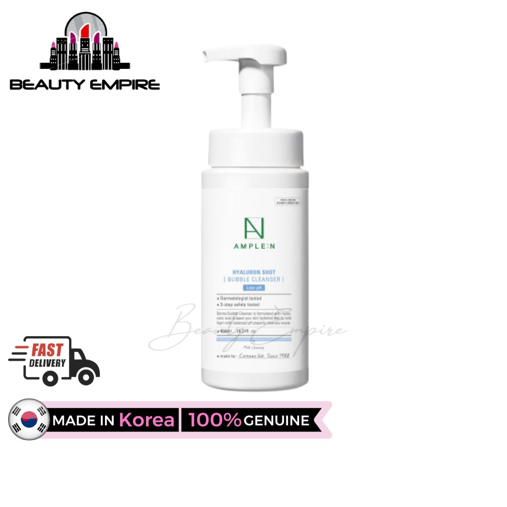 [ของแท้/พร้องส่ง]🌀AMPLE:N Hyaluron Shot Bubble Cleanser 450 ML คลีนเซอร์ไฮยาลูรอนชนิดโฟม ขนาดใหญ่มาก