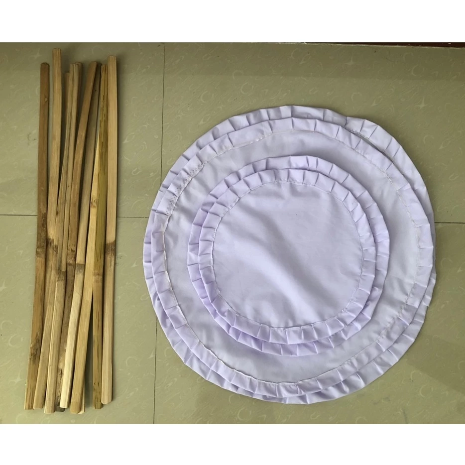 ไม้พาย ผ้าขาว (สำหรับหม้อทำขนมปากหม้อเวียดนาม) ขนาด S37/M42/L50/XL56 ซม.