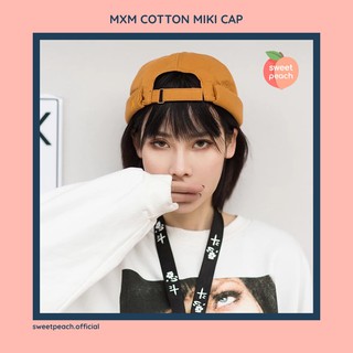 หมวกมิกิ ผ้าคอตตอน สีเหลืองมัสตาร์ด Miki Cap