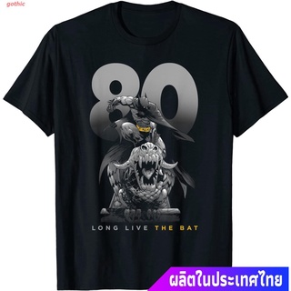 เสื้อยืดลำลอง Batman 80 Years Long Live The Bat T-Shirt Popular T-shirts