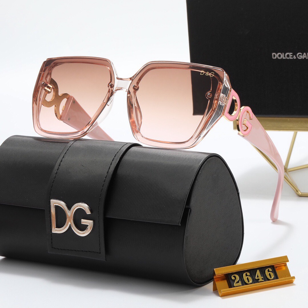 Dolce & Gabbana Luxury Brand Fashion Classic Retro Square แว่นกันแดดสําหรับผู้ชายและผู้หญิง