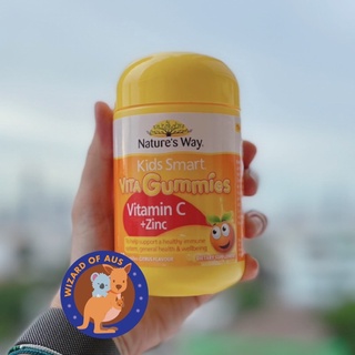 Natures Way Kids Smart Vita Gummies Vitamin C + Zinc 60 Pastilles ✅แท้จากออสเตรเลีย✅ วิตามินซีและสังกะสีเด็ก 60 กัมมี่