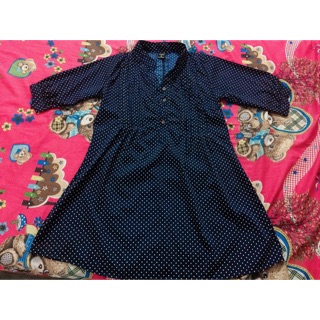 [used] เสื้อลายจุดสีกรม มือ2สภาพดี