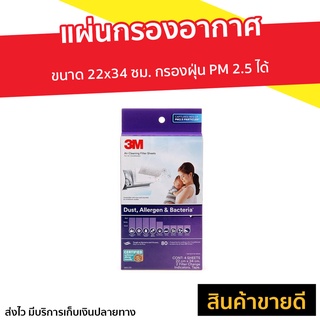 แผ่นกรองอากาศ 3M ขนาด 22x34 ซม. Dust, Allergen, Bacteria Air Filter - แผ่นฟอกอากาศ แผ่นกรองแอร์ แผ่นกรอง