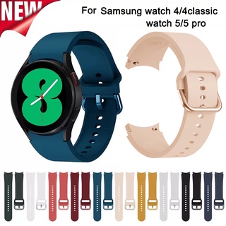 สายนาฬิกาข้อมือซิลิโคน แบบนิ่ม สไตล์สปอร์ต สําหรับ Samsung galaxy watch 4 5 6 Watch5 Pro Watch6 watch4 classic 42 มม. 46 มม. 40 มม. 44 มม. 43 มม. 47 มม.