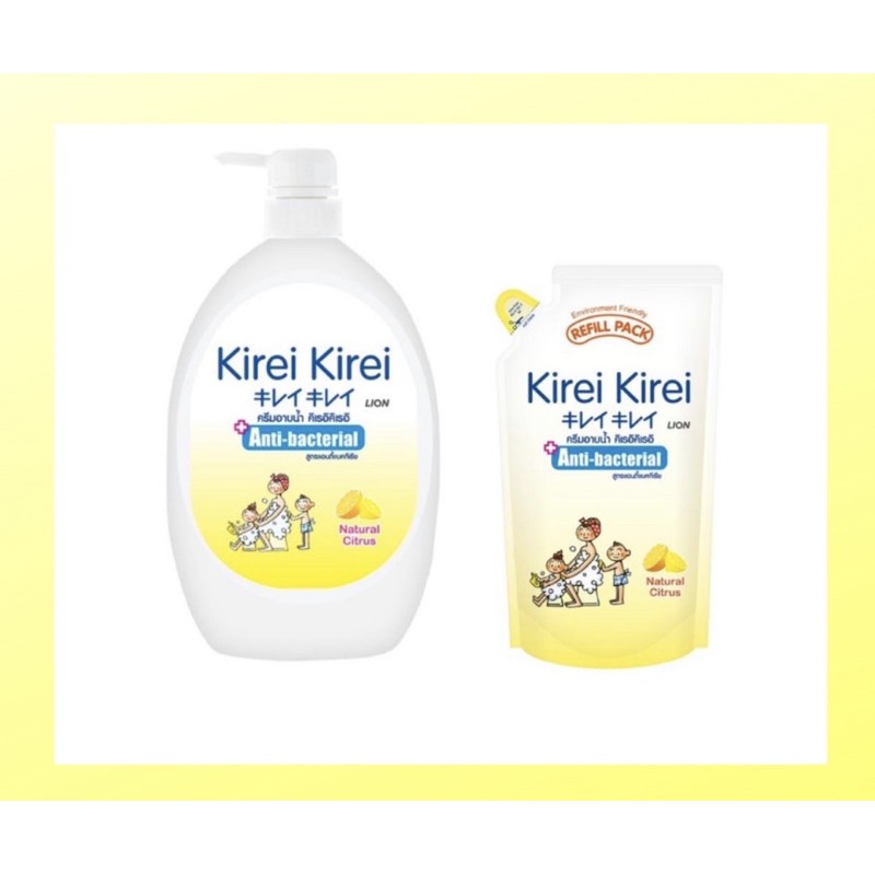 Kirei Kirei ครีมอาบน้ำ คิเรอิ คิเรอิ กลิ่นส้ม (Natural Citrus) 900 ml + Refill 600 ml