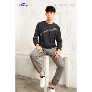 Rudedog เสื้อยืดแขนยาว ทรงผู้ชาย รุ่น SKYLINE  สินค้าลิขสิทธิ์แท้