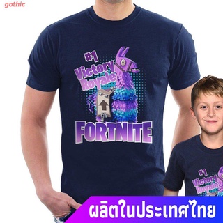 gothic เสื้อยืดกีฬา HITr New.nice.perfect.Fortnite #1 Victory Royale Lama Battle Royale Adult Tee Gaming G10 Mens T-Shi