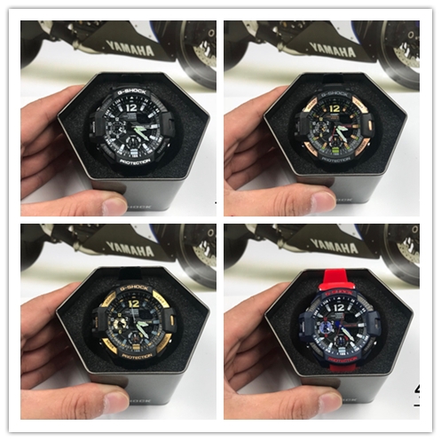Casio G-SHOCK จอแสดงผลแฟชั่นคู่กีฬากันน้ำนาฬิกาอิเล็กทรอนิกส์นาฬิกาผู้ชาย GA-1100 ชุด