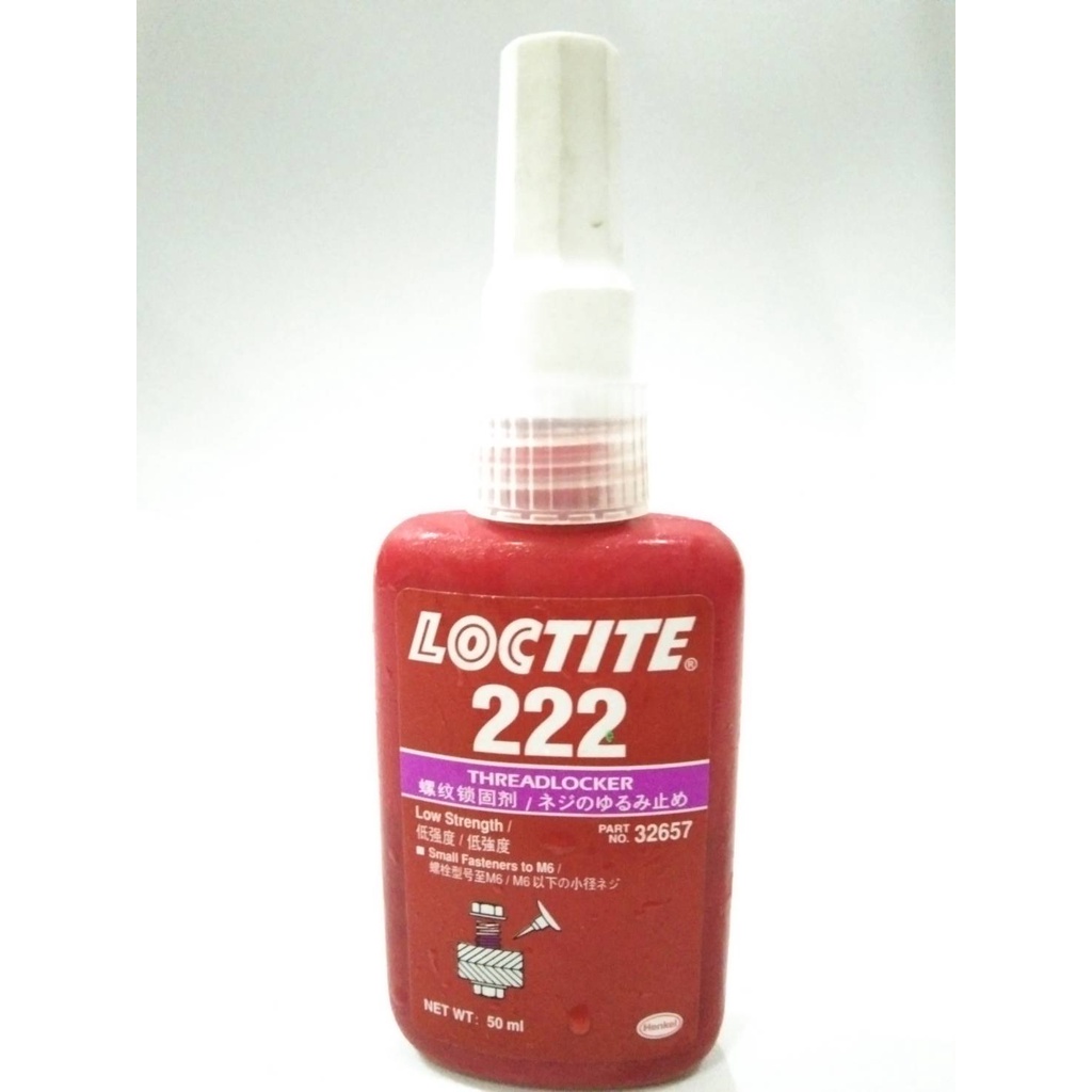 LOCTITE น้ำยาล็อคเกลียว กาวอุตสาหกรรมล็อคไทร์ LOCTITE 222- 50ML แรงยึดต่ำ