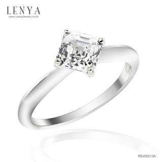 Lenya Jewelry แหวนประดับ SWAROVSKI ZIRCONIA ตัวเรือนเงินแท้ชุบทองคำแท้