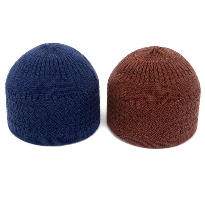 Oke หมวกสวดมนต์ Topi Kufi สําหรับหัวสวมหมวกสวดมนต์อิสลามผู้ชายหลายสี Acryli