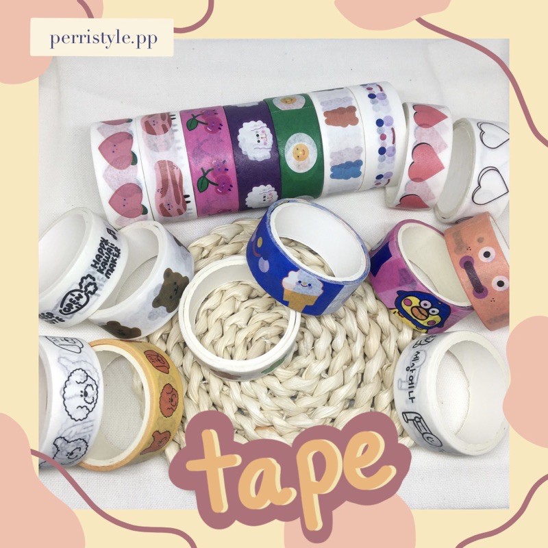 [พร้อมส่ง ] เทปตกแต่งลายการ์ตูน เทปวาชิ