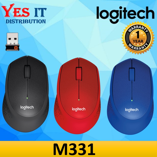 เมาส์ไร้สาย Logitech M331 Silent Plus (สีสุ่ม)