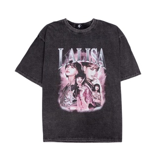 เสื้อยืดโอเวอร์ไซส์เสื้อยืดผู้ชายลาย LALISAS-3XL