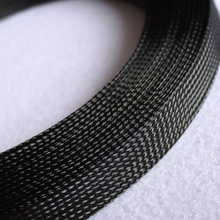 1M  60/70/80mm/100mm Braided  PET Expandable Sleeve Tight Wire Wrap High Density Insulated Cable Harness Line Protector Cover Sheath ปลอกหุ้มสายไฟ PET แบบถัก