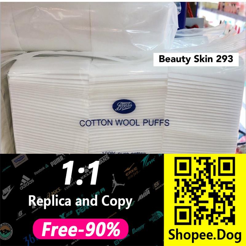 ❈สำลีเช็ดเครื่องสำอาง Boots Cotton บู๊ทส์ คอทเทิน วูล พัฟส์ สำลีแผ่นรีดขอบ 100 % pure cotton 160 แผ่