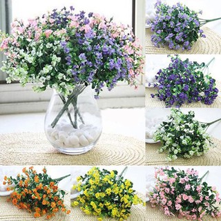 1 Bouquet 7 สาขาดอกไม้ประดิษฐ์ยิปซีดอกไม้ประดิษฐ์งานแต่งงาน