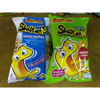 โชยูมิ สเนคกู snek ku khoyuemi japanese noodle snack original flavour and seaweed flavour