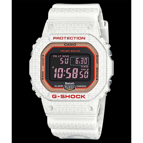 Casio G-Shock นาฬิกาข้อมือผู้ชาย สายเรซิ่น สีขาว รุ่น GW-B5600SGZ,GW-B5600SGZ-7DR