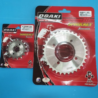 สเตอร์หน้า+สเตอร์หลัง spark z,jr120 15-34t ,(420) เลสosaki