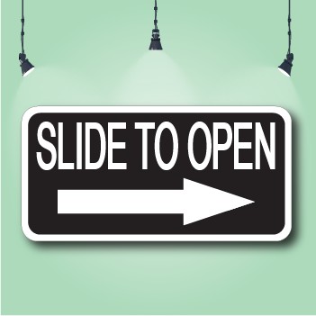 E356RP SLIDE TO OPEN PP SIGN BOARD 100X200MM.WE ACCEPPT CUSTOM-MAKE ORDER.