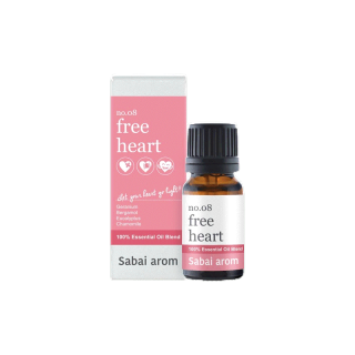 SabaiArom No.8 Free Heart Essential Oils Blend สบายอารมณ์ น้ำมันหอมระเหย กลิ่นฟรีฮาร์ท เพื่อเสริมสมดุลย์ของจิตใจ