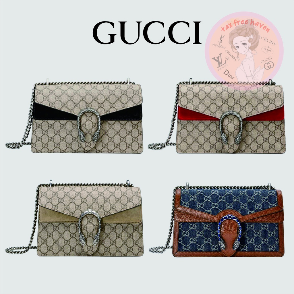 Shopee ถูกที่สุด 🔥ของแท้ 100% 🎁 Brand New Gucci Dionysus Small GG Shoulder Bag