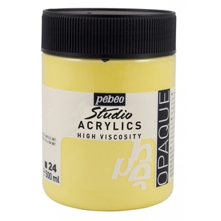 PEBEO สีอะคริลิค เกรดสตูดิโอ 500ml สีเหลือง Naples yellow hue Acrylic Studio High Viscose 500ML P171024