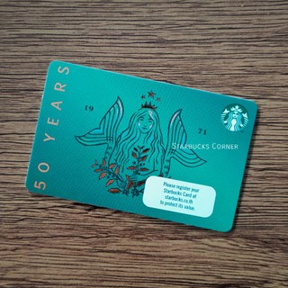 บัตร Starbucks ลาย 50 Years Anniversary (2021)