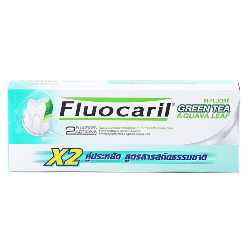 Fluocaril Green Tea & Guava Leaf Toothpaste 160g x2