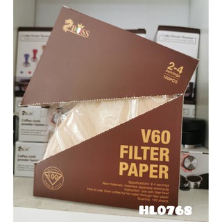 กระดาษกรอง กระดาษกรองดริป ZBOSS V60 filter  ดริปกาแฟสด แพค100แผ่น  V60 filter Paper -สินค้ามีพร้อมส่ง-