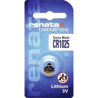 ถ่านกระดุม Renata CR1025 3V แพค 1 ก้อน ของแท้ ของใหม่