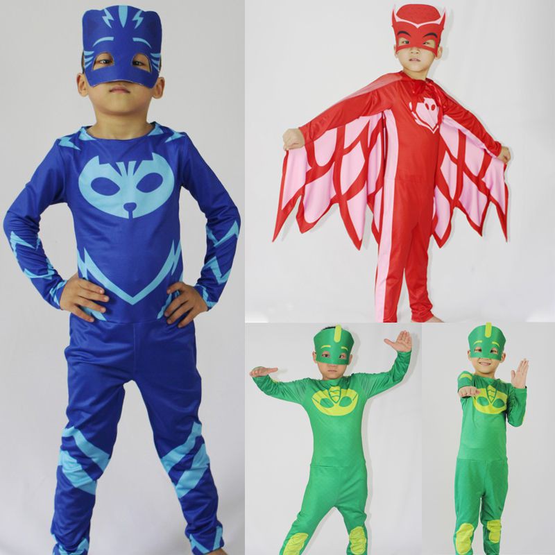 - superhero masks Kleding Unisex kinderkleding pakken Catboy & Owlette birthday party favors PJ masks and Villains ~ PJ Masks Costume ~ Gekko 