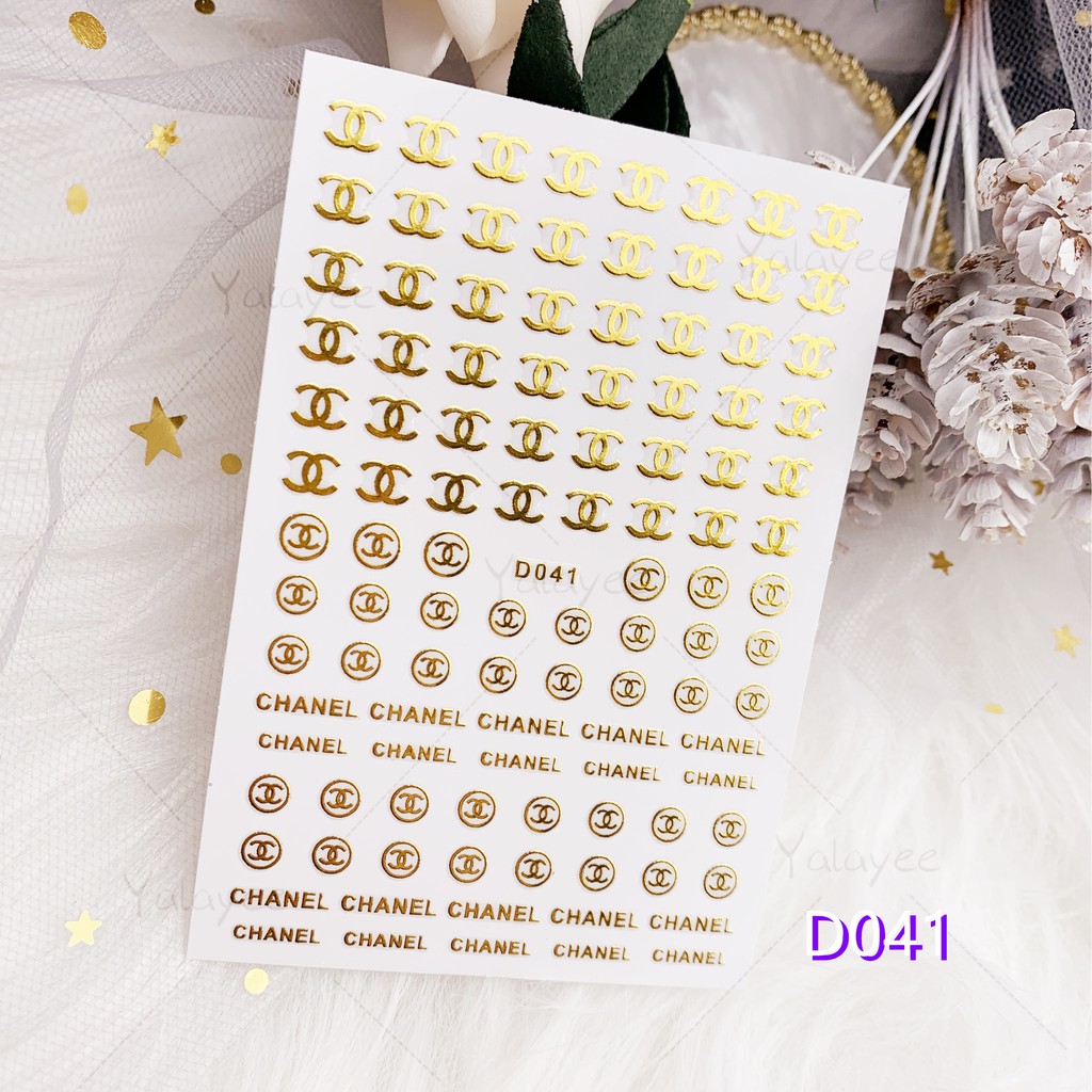 Yalayee [สติ๊กเกอร์ติดเล็บ] Gilding สติ๊กเกอร์สามมิติสามมิติสามมิติ D041