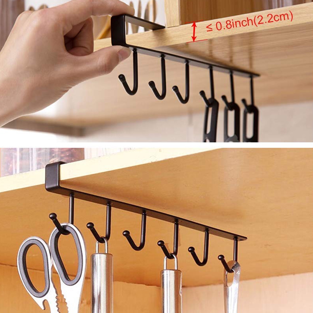 2pcs Mug Hooks Cups Wine Glasses Storage Hooks Kitchen Utensil Ties Belts and Scarf Hanging Hook