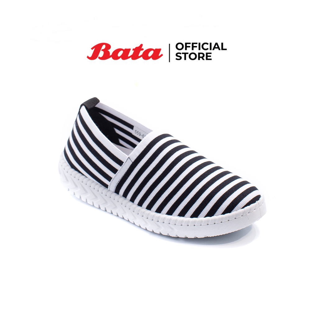 Bata บาจา รองเท้าสลิปออน ผ้า Knit ใส่เดิน ระบายอากาศได้ดี Walking Shoes ใส่สบาย กระชับเท้า สำหรับผู้หญิง รุ่น Sadie สีดำ 5596312