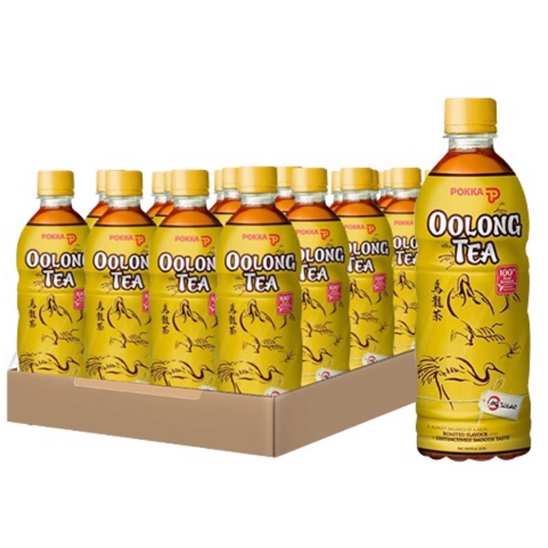 🇸🇬#1 POKKA Oolong Tea (No Sugar) 24x500ml พอคคา ชาอู่หลงปราศจากน้ำตาล ยกลัง 🍂นำเข้าจากสิงคโปร์🍹