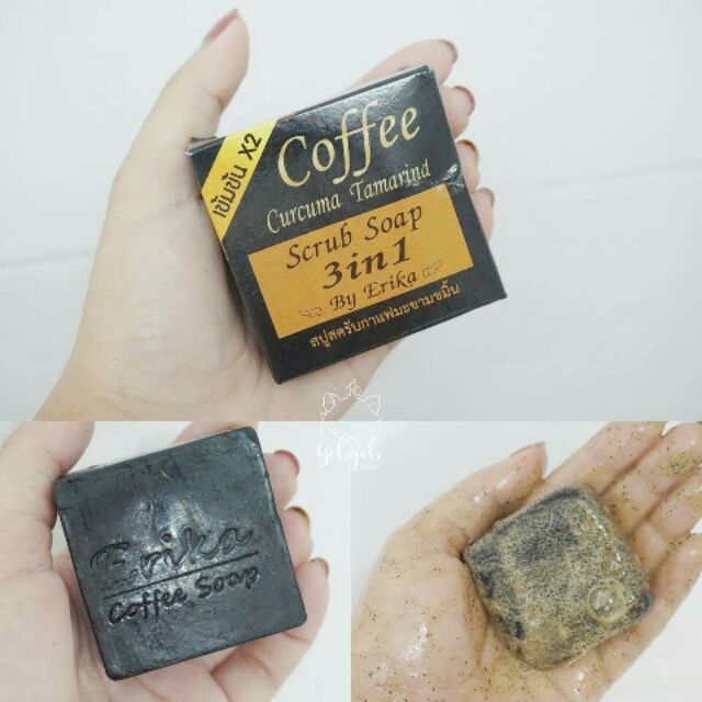 สบู่สครับกาแฟมะขามขมิ้นErika