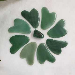 กัวซา กัวซาหยก กัวซาหยกแท้ กัวซาทรงหัวใจ(Green Aventurine)ชิ้นละ250