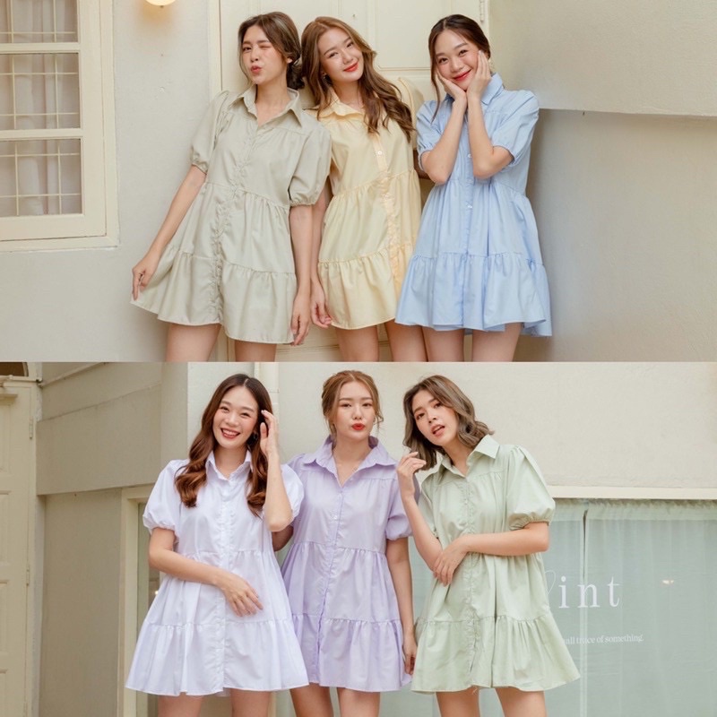 <ส่งต่อ> puffy dress เดรสจากแบรนด์ 3pcs.basket
