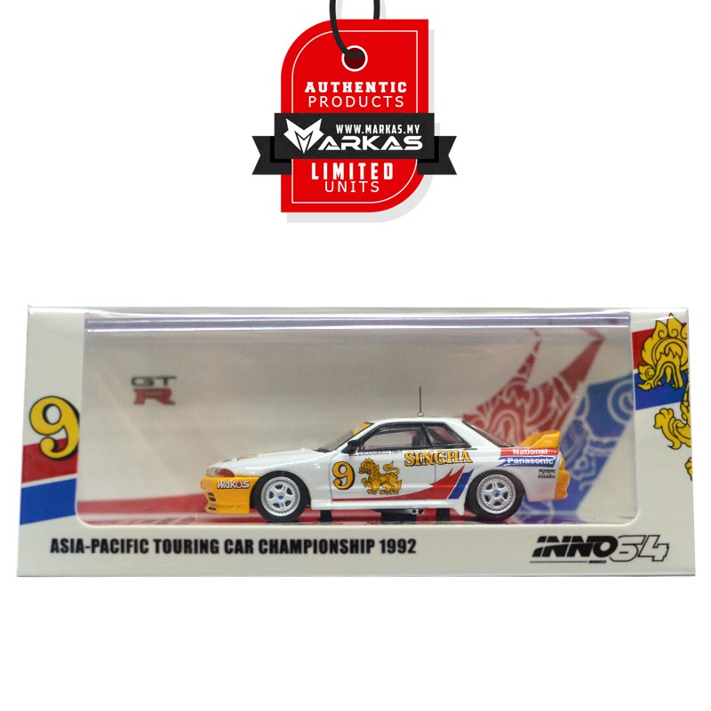 INNO MODELS INNO64 1/64 NISSAN SKYLINE GT-R R32 9 SINGHA NATIONAL PANASONIC