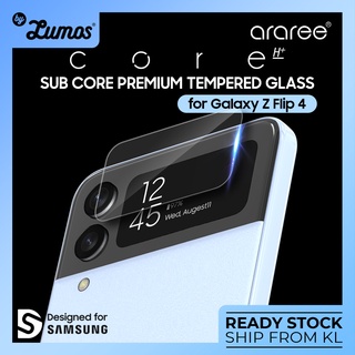 Araree Samsung Galaxy Z Flip 4 5G Sub Core ตัวป้องกันกระจกนิรภัย แบบพรีเมี่ยม (เฉพาะหน้าจอด้านหน้า)