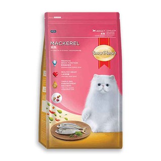 ว๊าว🍟 สมาร์ฮาร์ท แมวโต รสปลาทู 1.2 กก. SmartHeart Cat Adult Mackerel 1.2 kg