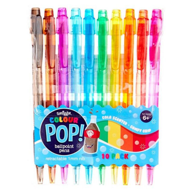 (NP: RM37.90) SMIGGLE COLOUR POP SCENTED PEN PACK X10