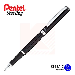 ปากกาเจล Pentel K611A-C ด้ามสีดำ