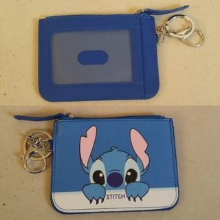 กระเป๋าใส่เหรียญ ใส่บัตร ใส่คีร์การ์ด (2in1) ในใบเดียวกันค่ะ ลาย สติช Stitch ขนาด 12x9 ซม.