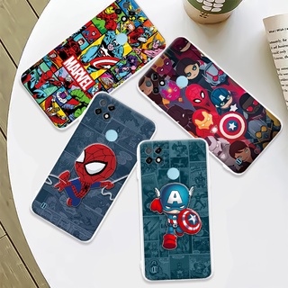 เคสโทรศัพท์ซิลิโคน TPU แบบนิ่ม ลายมาร์เวล ฮีโร่ สําหรับ Realme C21